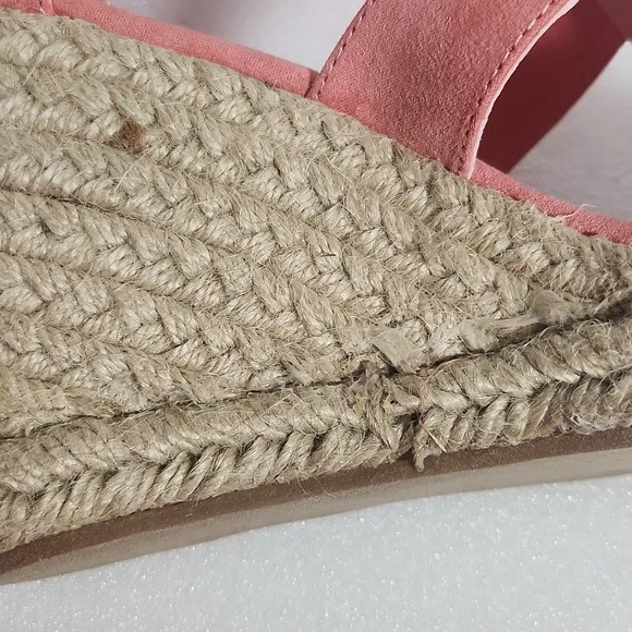 Coral Wedge Sandals Just Fab "Karsey" New In Box size 8 Rope Heel - Picture 11 of 15